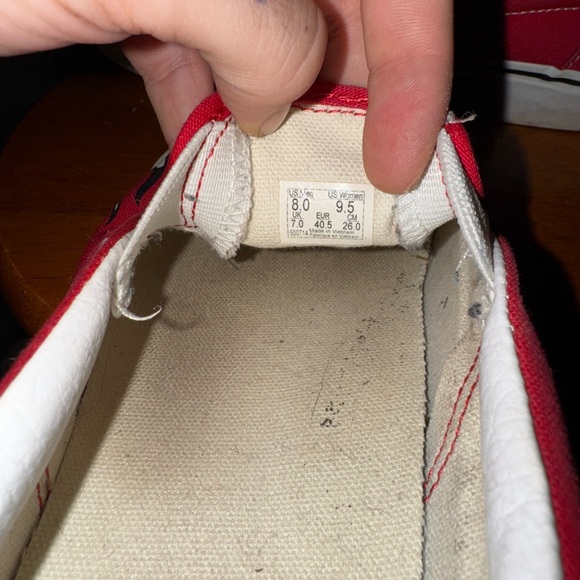 Vans Red Slip-On Sneakers - Picture 4 of 5